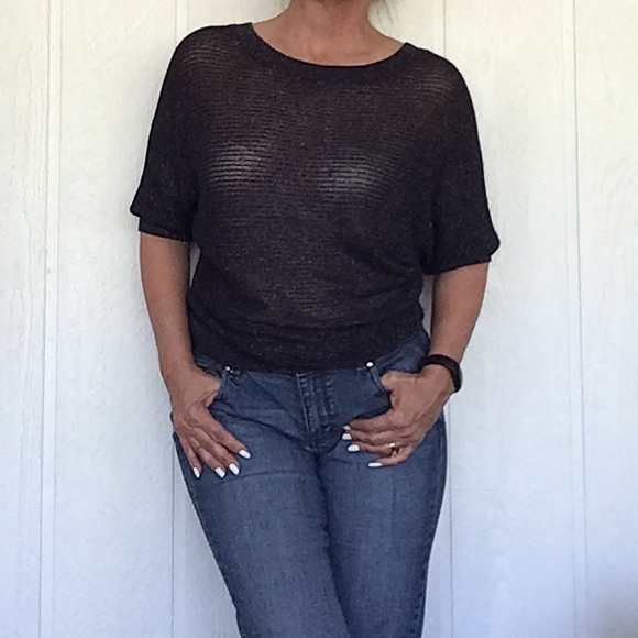 EXPRESS NAVY BLUE DOLMAN SLEEVE SWEATER TOP SIZE MEDIUM - Picture 11 of 12